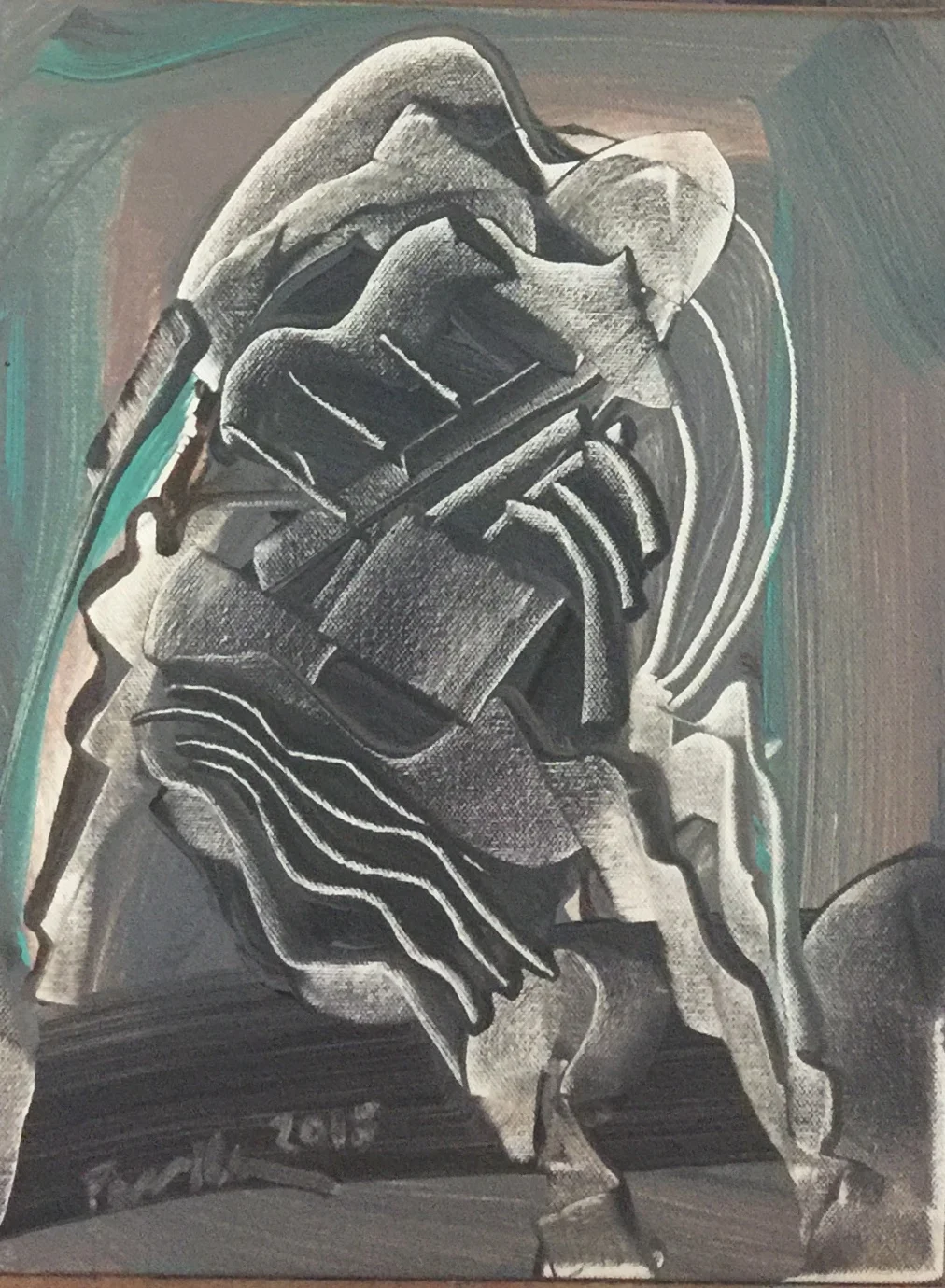 Force, 2018, 14X11 inches, acrylic on canvas