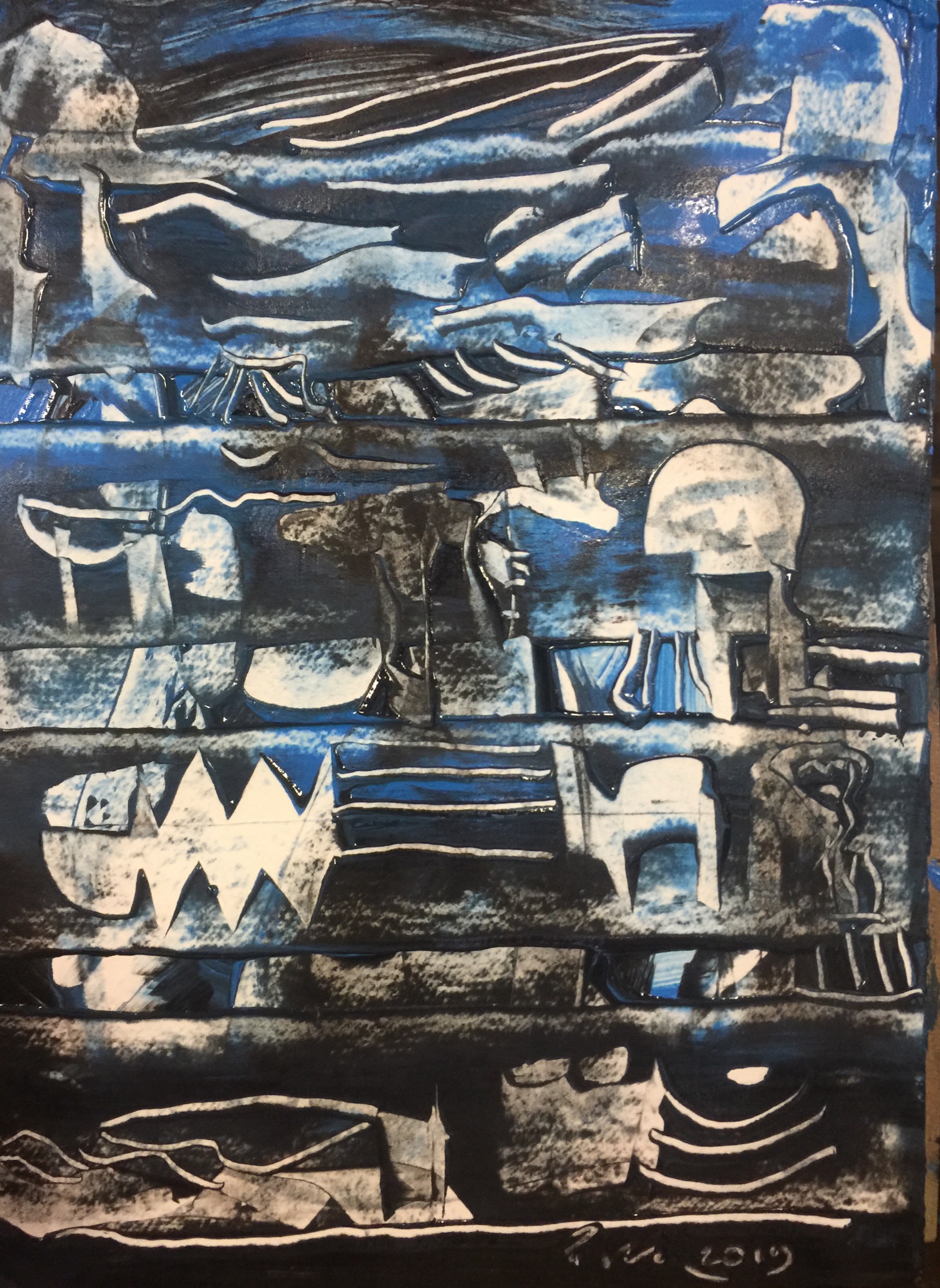 Substratum,2019, 12X9 inches, acrylic on paper