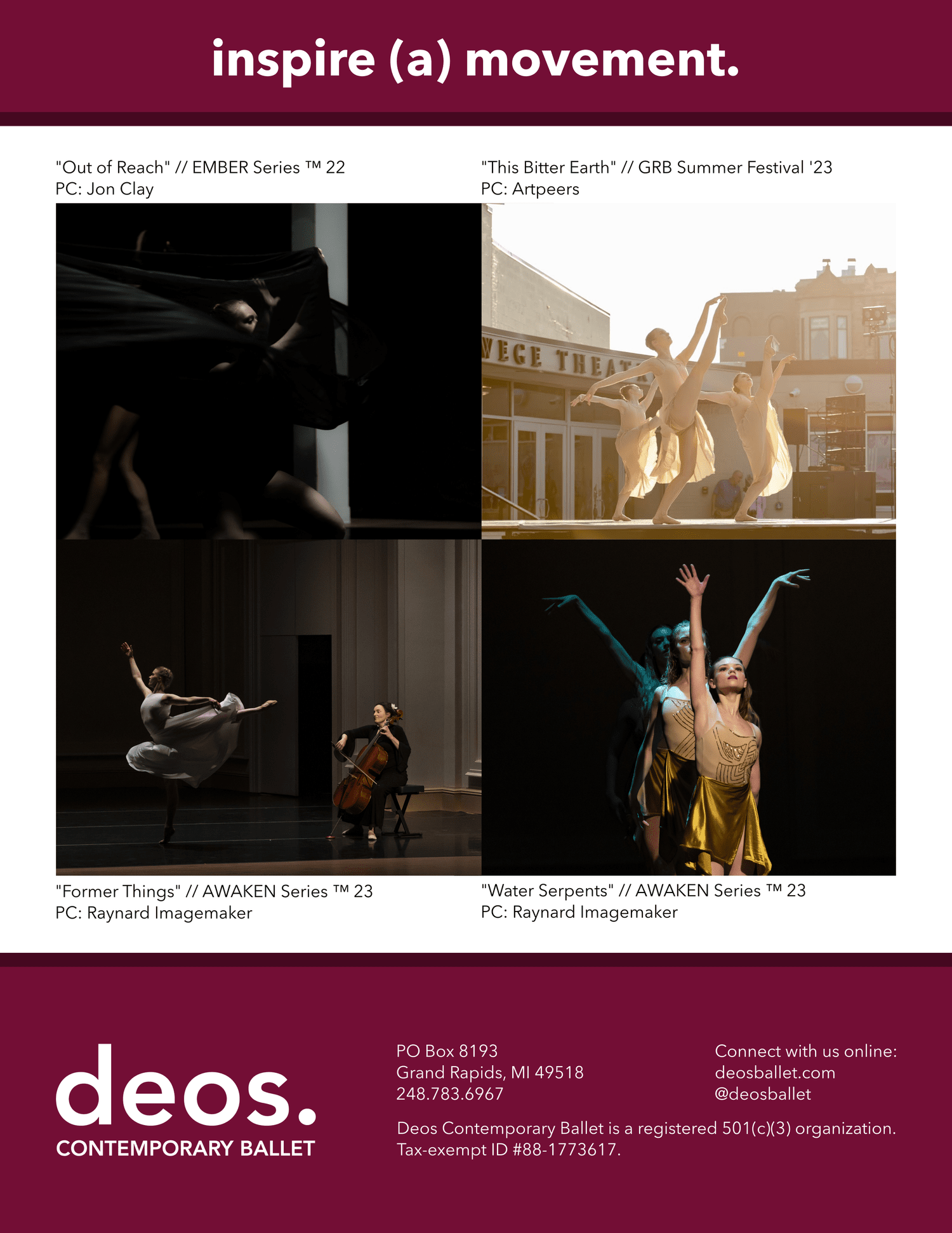 Beyond the Barre Newsletter — Deos Contemporary Ballet