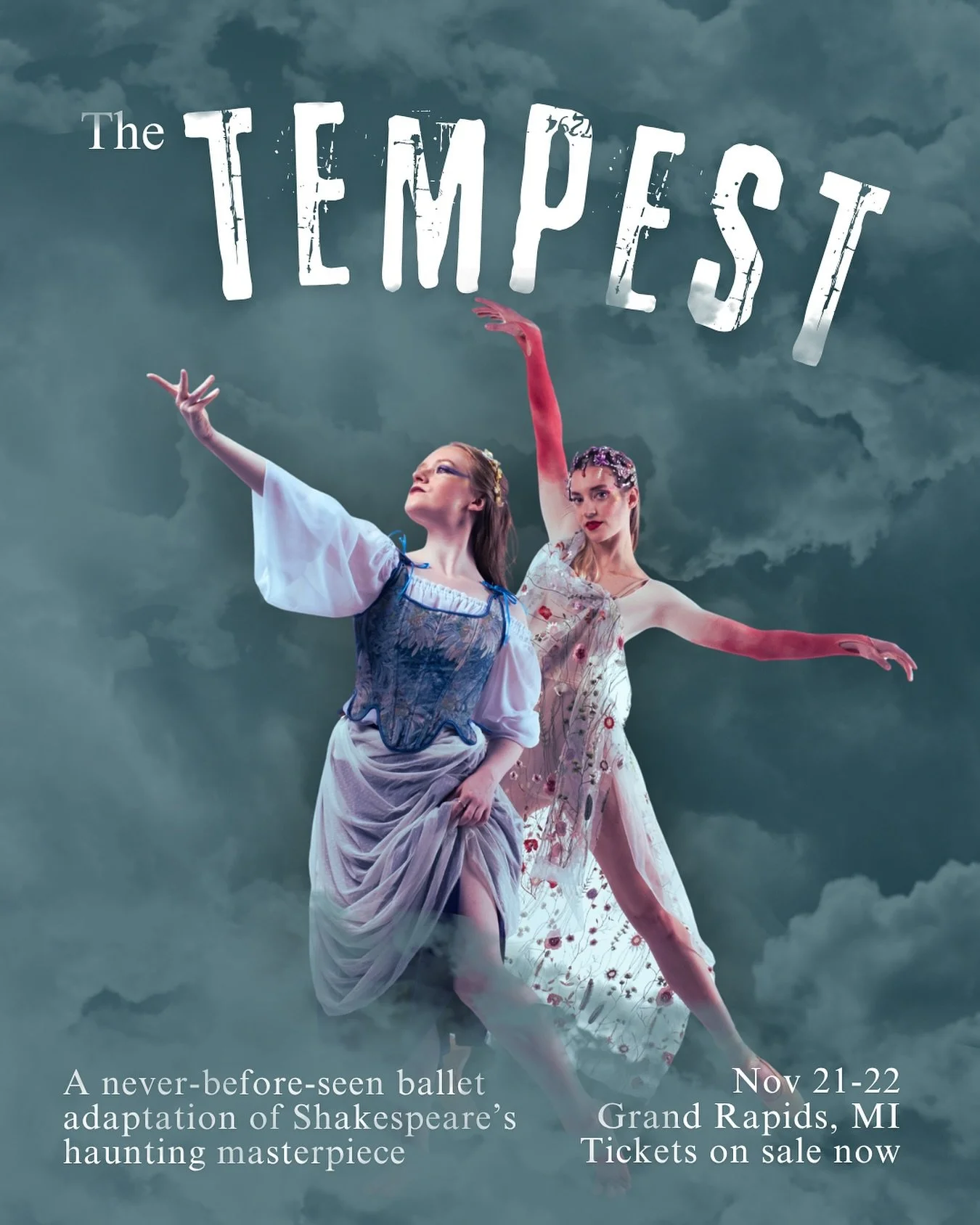 A wicked storm is brewing π
Tess Sinke’s original ballet, “The Tempest,” premieres November 21-22 at the Gezon Auditorium in Grand Rapids. This ballet explores themes of power, redemption, and illusion—inviting audiences to