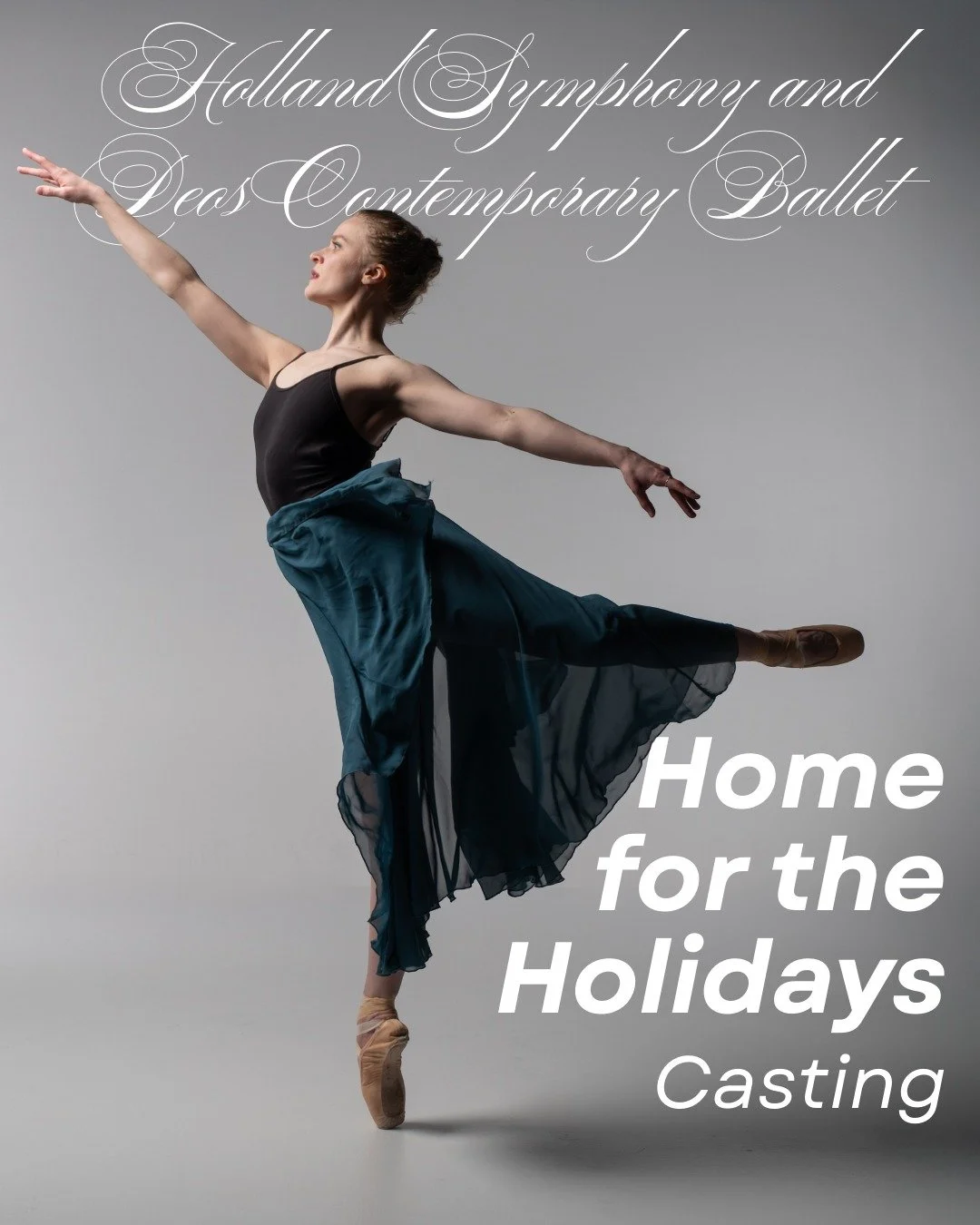 Casting for "Home for the Holidays" is here!

We're excited to join the incredible musicians of the @hollandsymphonyorchestra for two performances this Saturday, December 13. Our dancers will be performing three Nutcracker excerpts -- don't