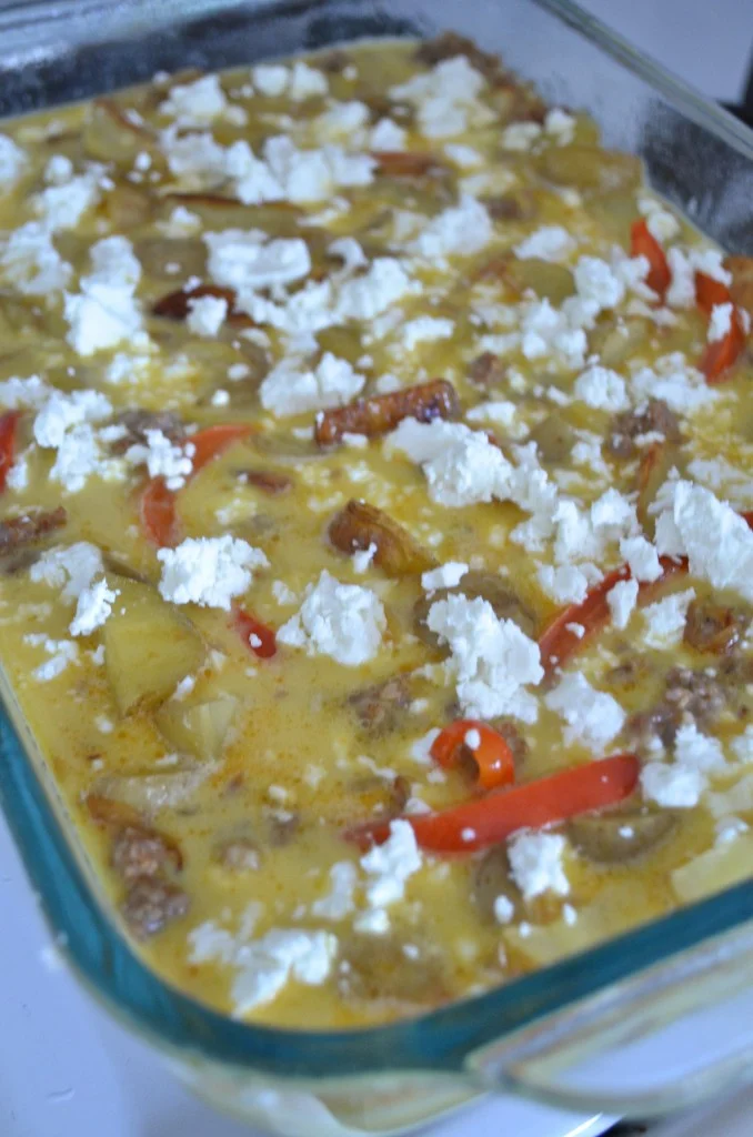 Sausage, Pepper, and Potato Breakfast Casserole — From Scratch with