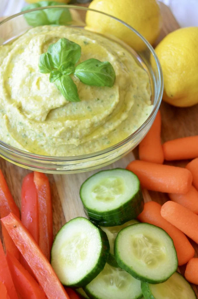 Lemon and Basil Hummus