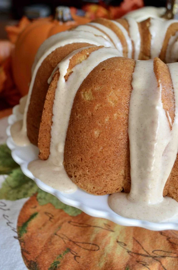 Pumpkin Poundcake With Spiced Maple Glaze