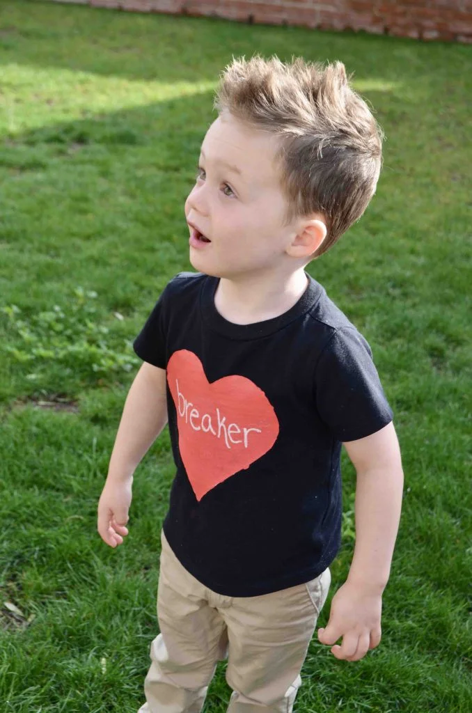 DIY Painted Clothes for Valentine's Day