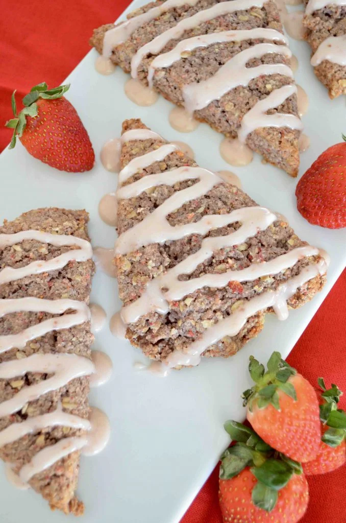Pink Strawberry and Sour Cream Scones