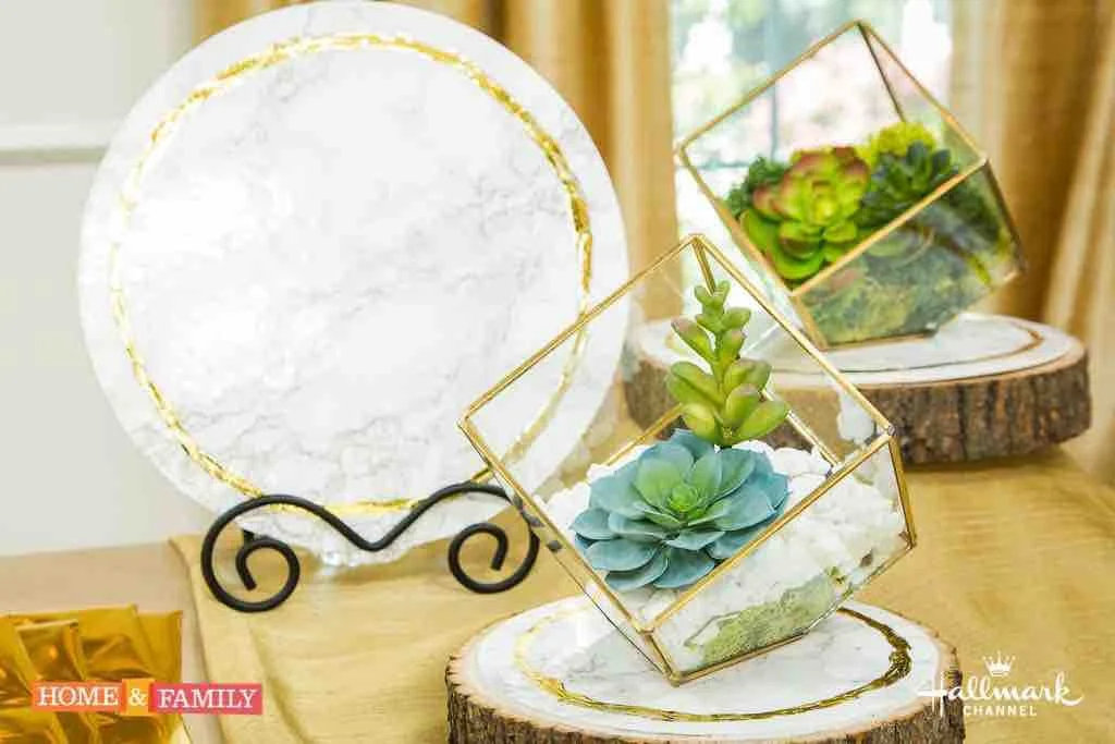DIY Marble Charger on Hallmark's Home and Family