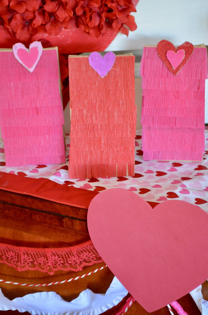 DIY Fringed Bags For Valentine's Day