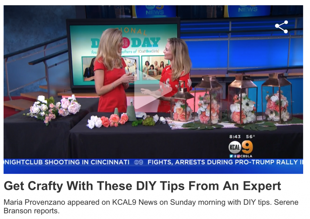 Getting Ready For National DIY Day on CBS Los Angeles