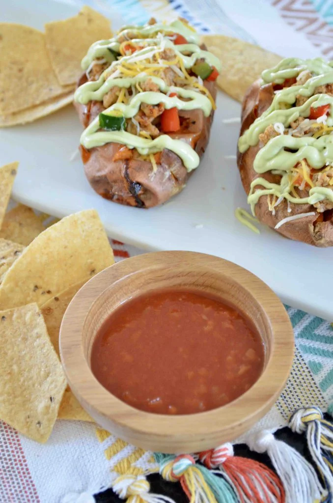 Sweet Potato Tacos with Avocado Sour Cream