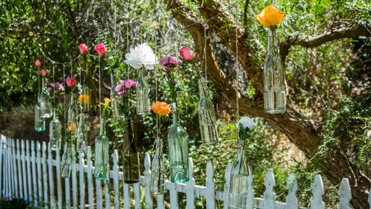 Summer Nights DIY Tablescape with Lights and Flowers