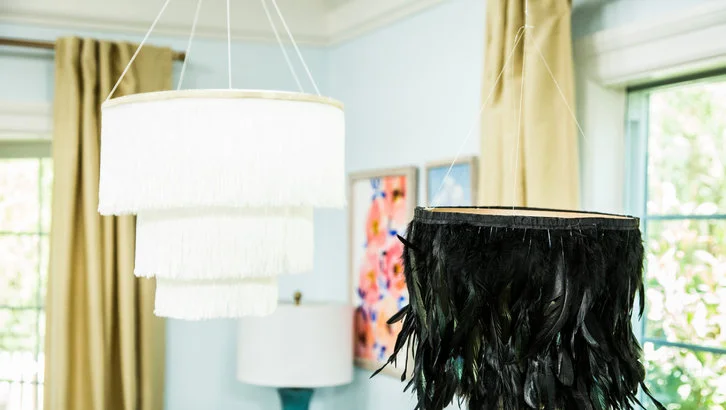 DIY Fringe Chandelier