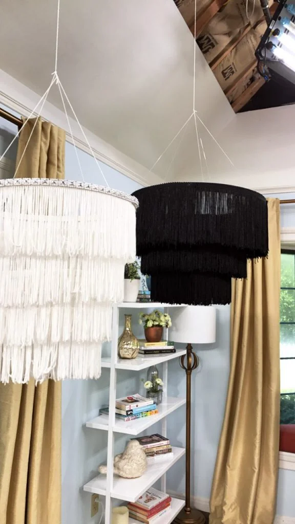 DIY Fringe Chandelier