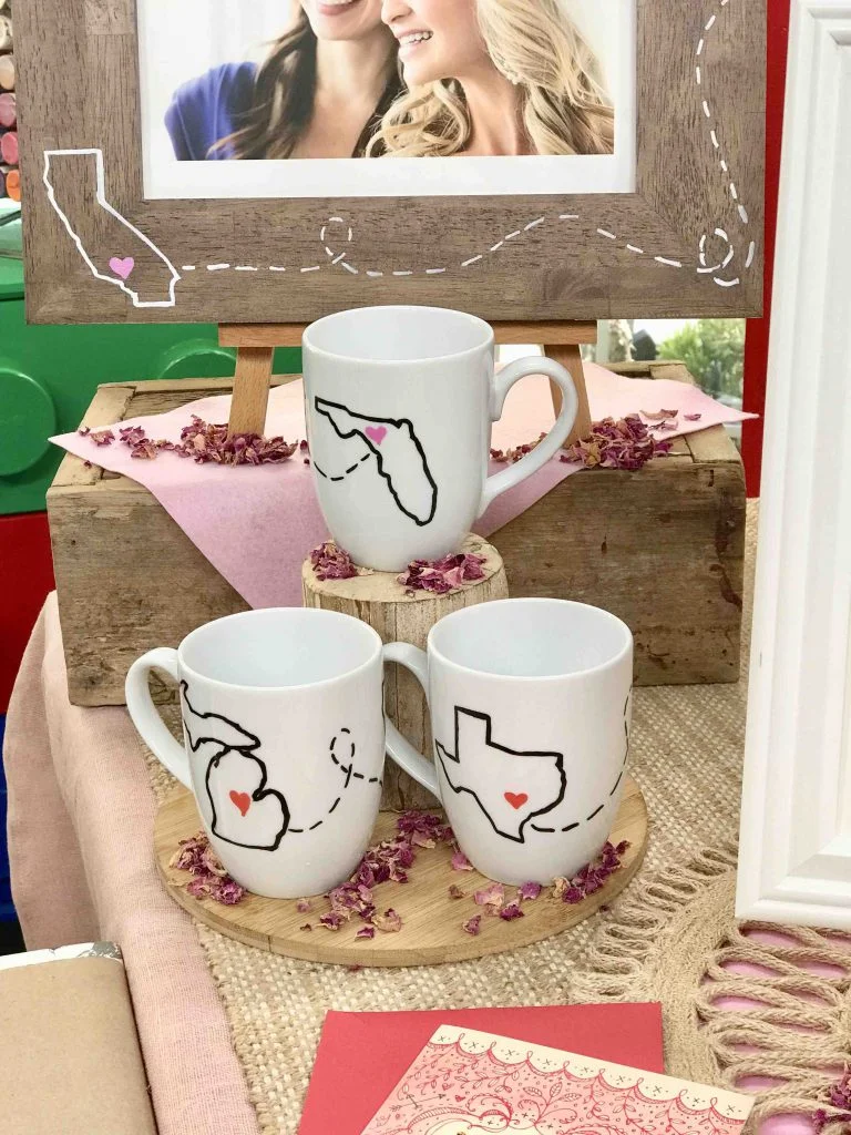 DIY Miss You State Mugs and Frames