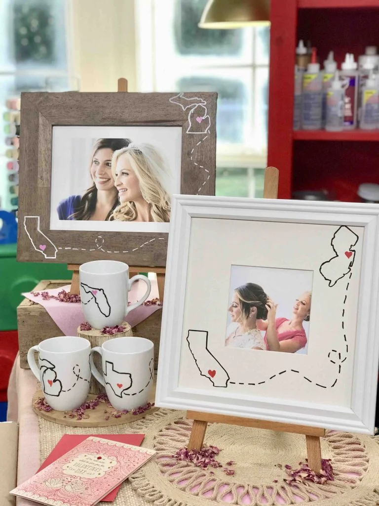 DIY Miss You State Mugs and Frames