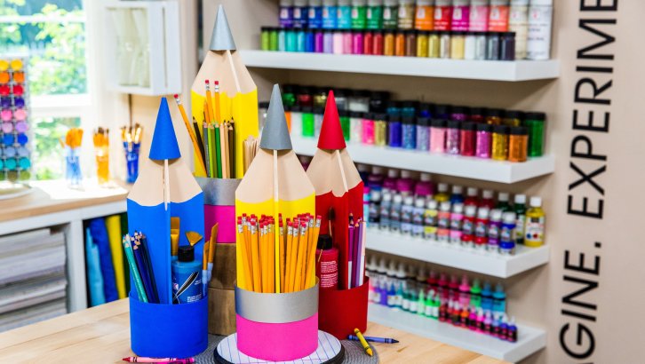 DIY Giant Pencil Organizer — From Scratch with Maria Provenzano