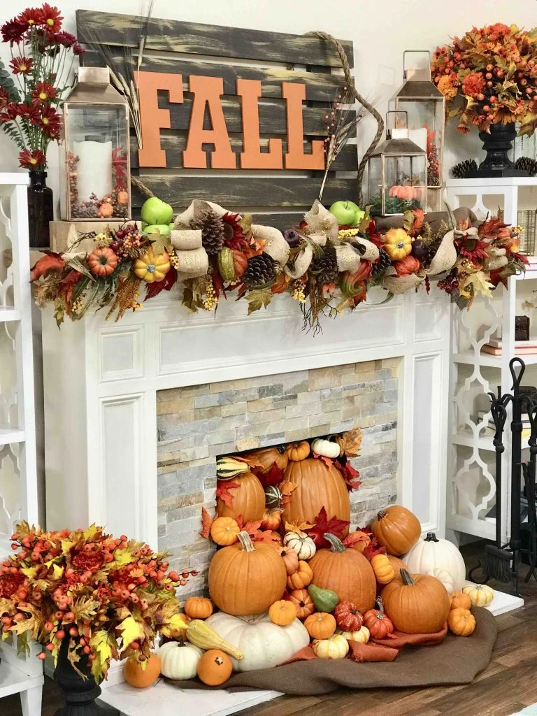 DIY Fall Mantle