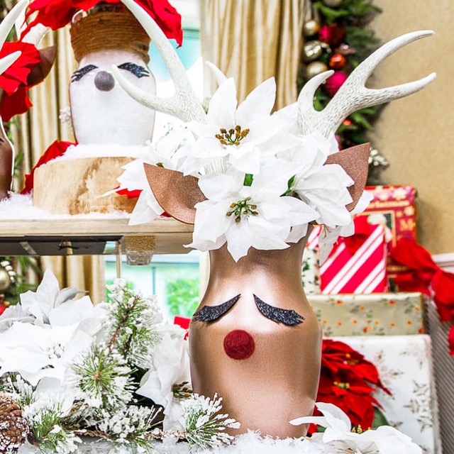 DIY Reindeer Vases