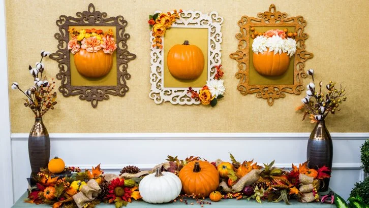 DIY Framed Pumpkins