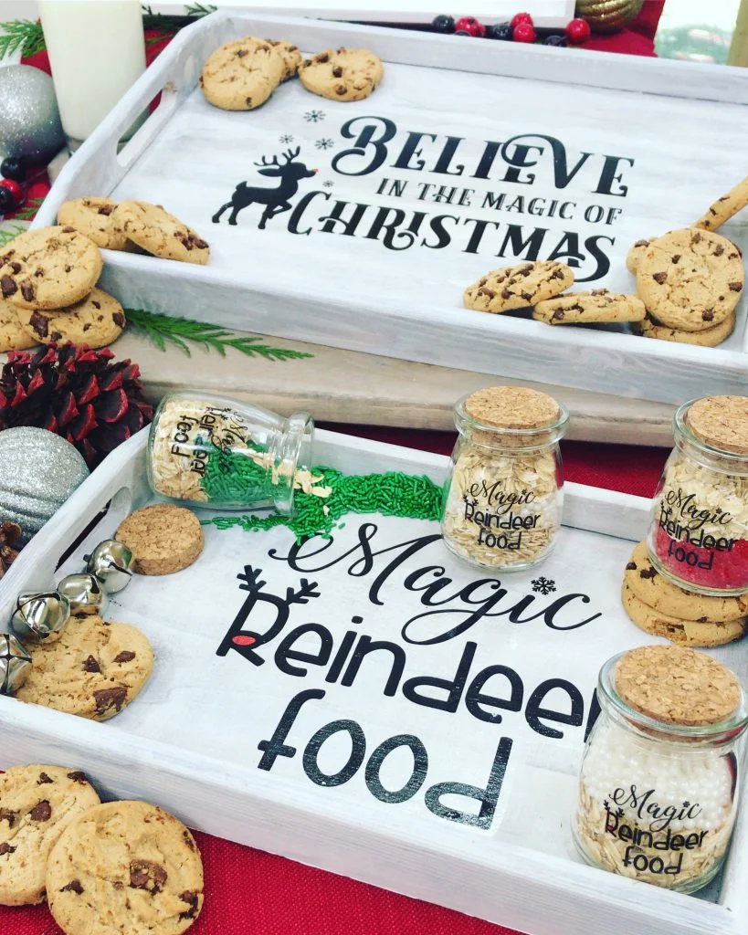 Christmas in July Santa Cookie Trays with Waterslide Decal Paper