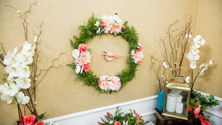 DIY Floral Wall Clock