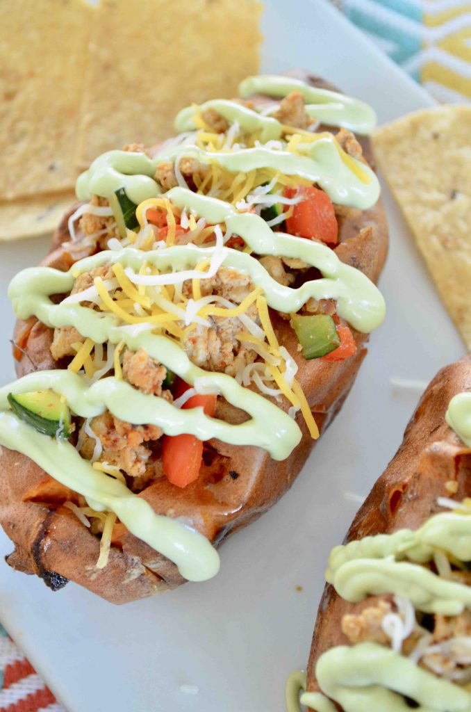Sweet Potato Tacos with Avocado Sour Cream