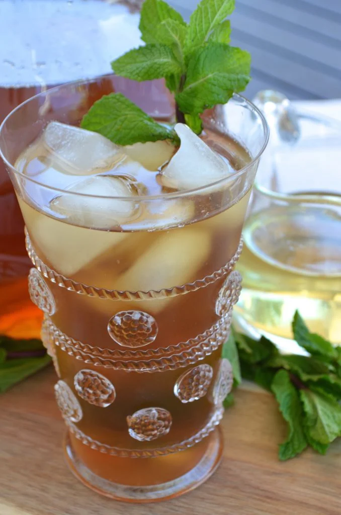 Sweet Mint Iced Tea with Homemade Mint Simple Syrup