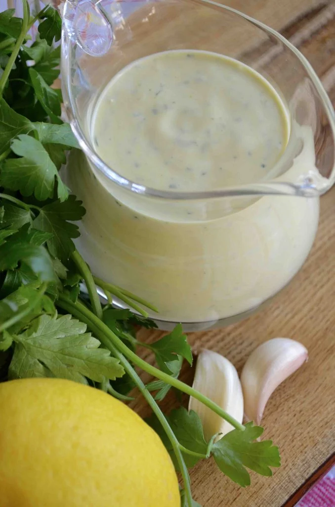 Eggless Caesar Salad Dressing