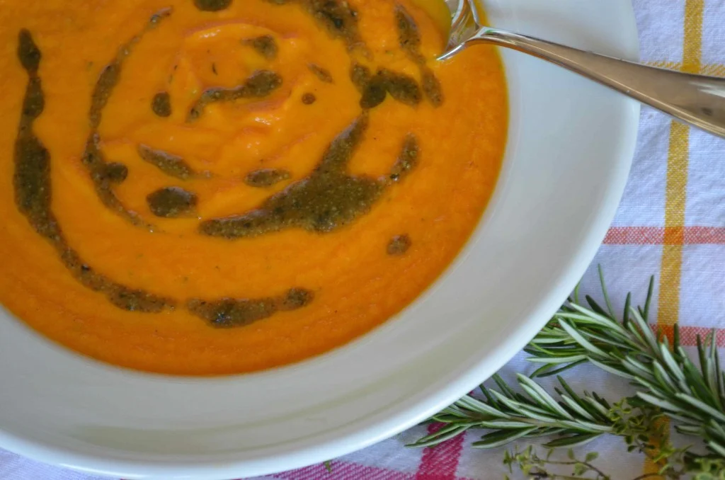 Roasted Herbed Carrot Soup
