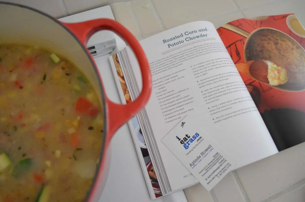 Roasted Corn and Potato Chowder with The Lusty Vegan