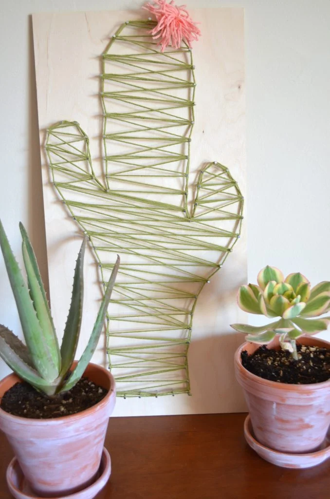 DIY Cactus String Art Craft
