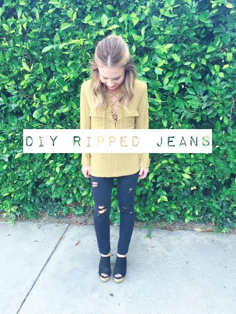 DIY Ripped Jean Tutorial