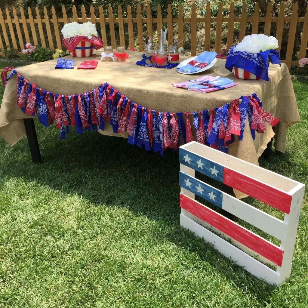 American Flag Wood Pallet