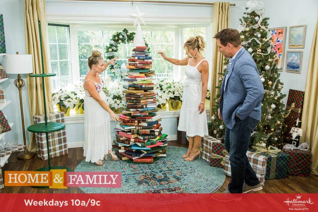 DIY Christmas Tree Bookshelf Christmas in July with Hallmark's Home and Family Show