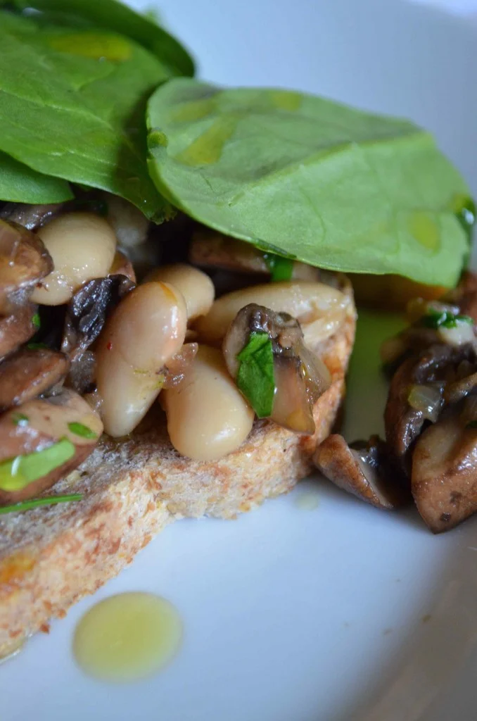 Mushrooms with White Beans and Herbs