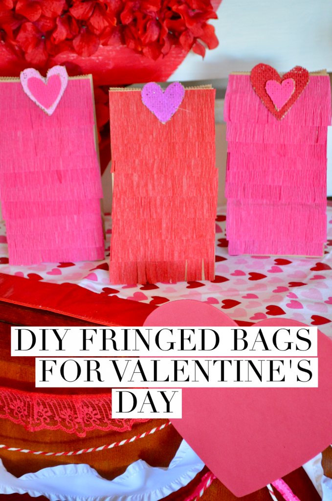 DIY Fringed Bags For Valentine's Day