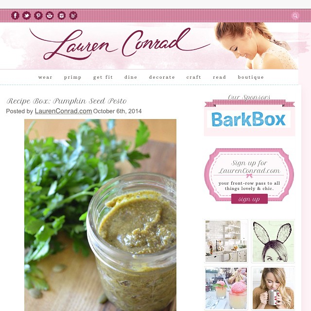 Recipe Sharing with Lauren Conrad