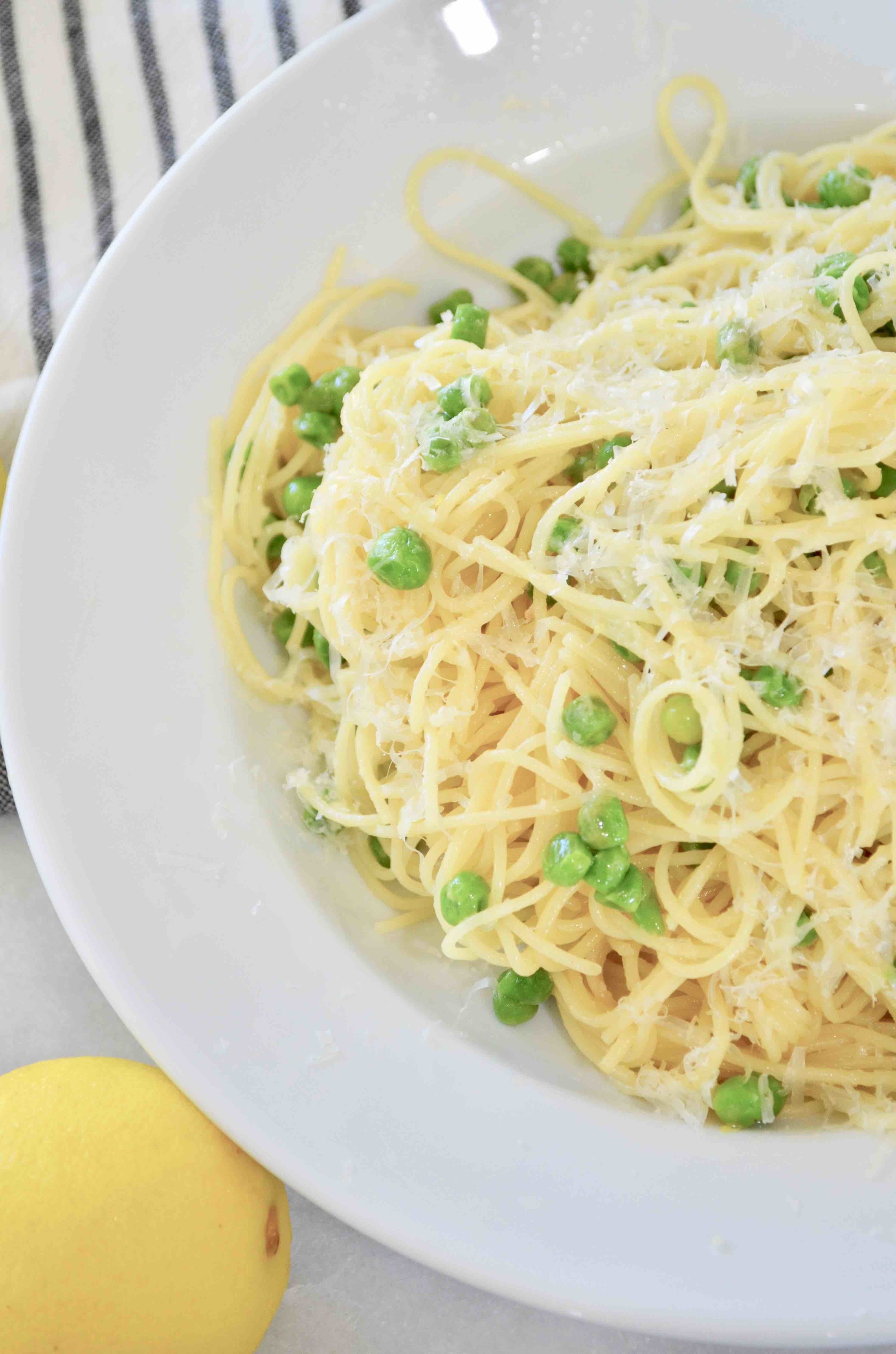 Lemony Parmesan and Pea Pasta 