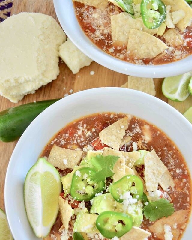 It is a #chickentortillasoup kind of day!!! I love anything I can put in a #crockpot and go about my day 😎😎😎 recipe link in profile!! #fromscratch #fromscratchsquad #dinnertonight #winter #soup