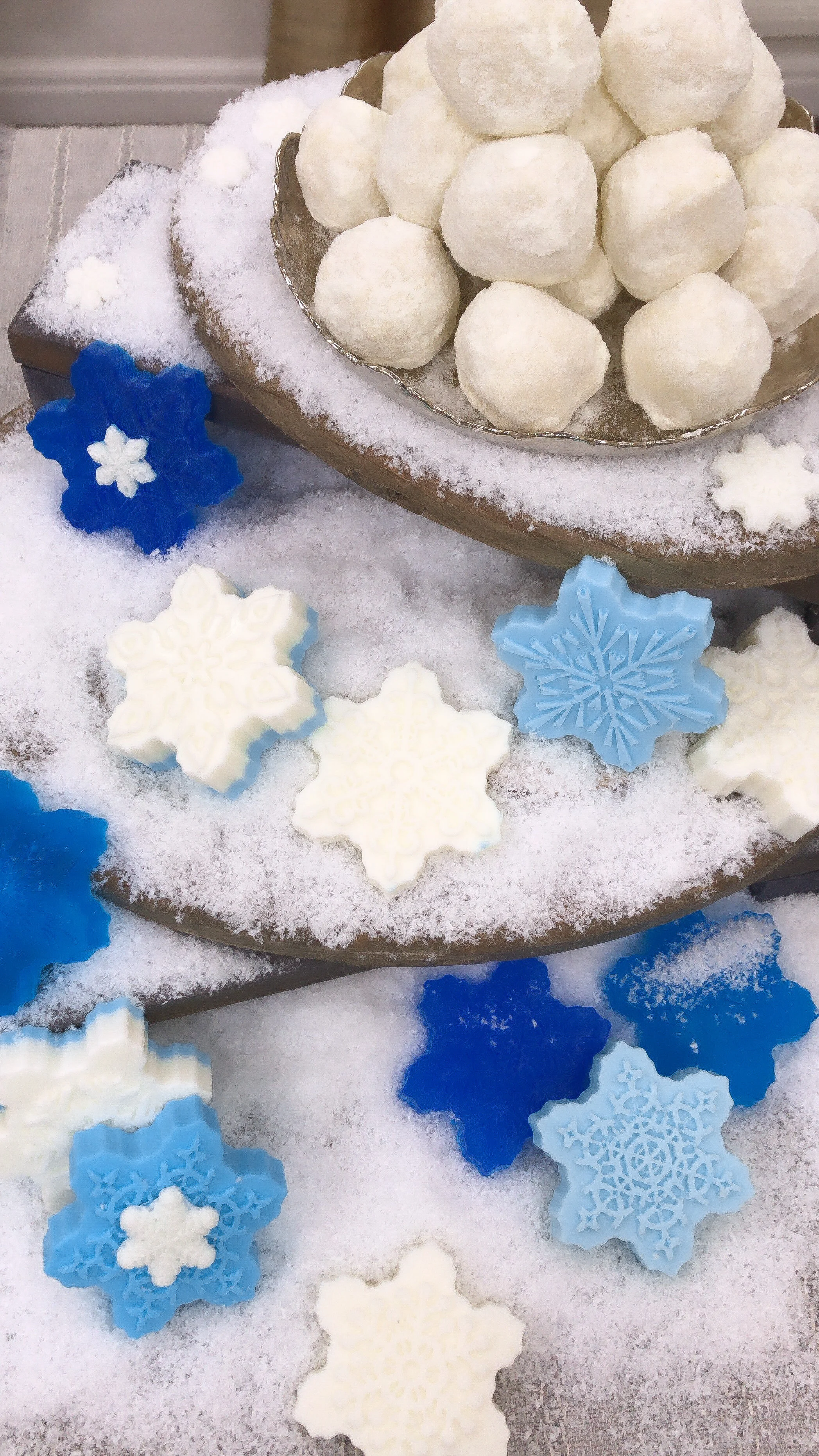 Snowflake Soap and Snowball Bath Melts 