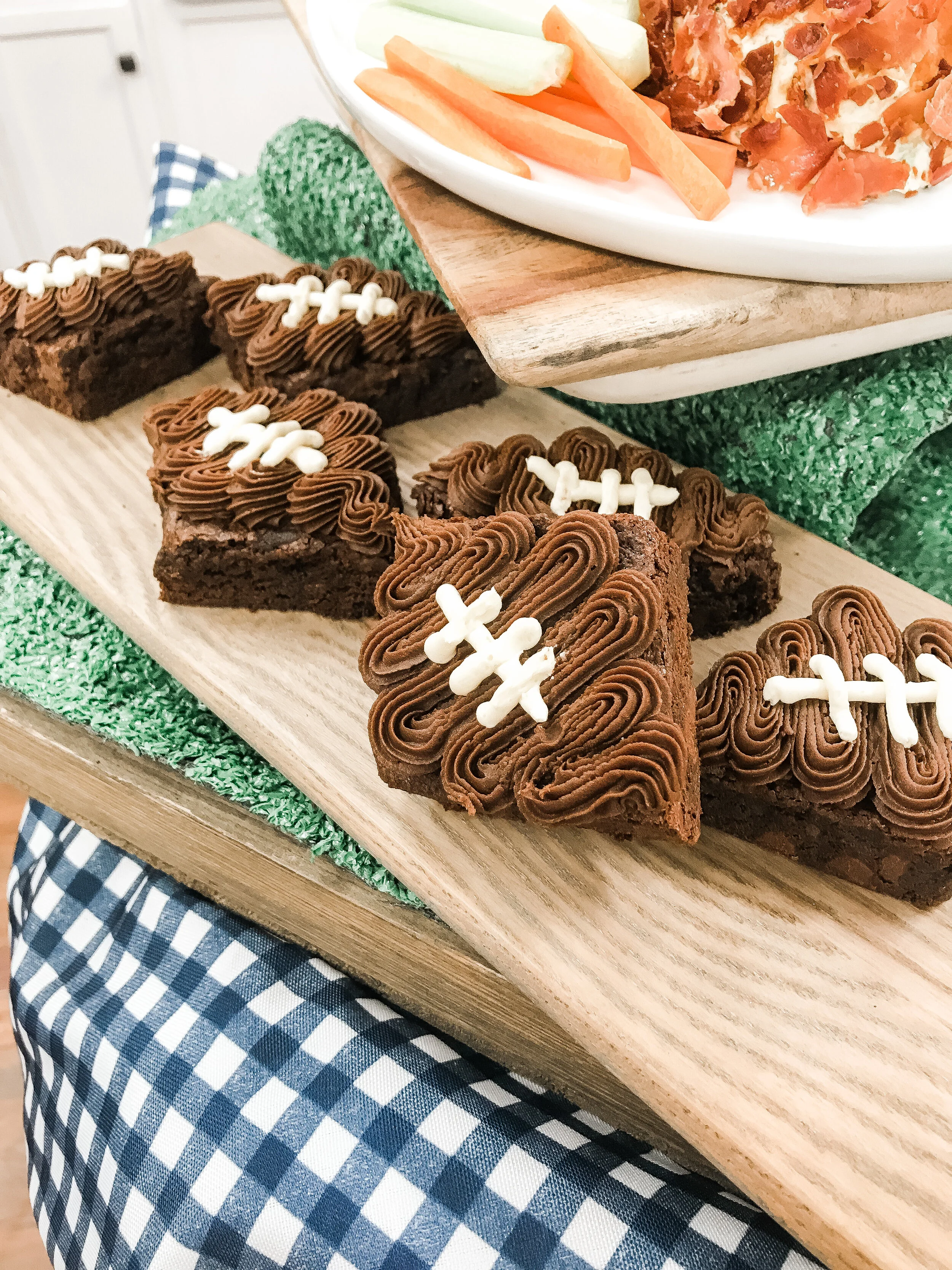 Double Chocolate Football Brownies 