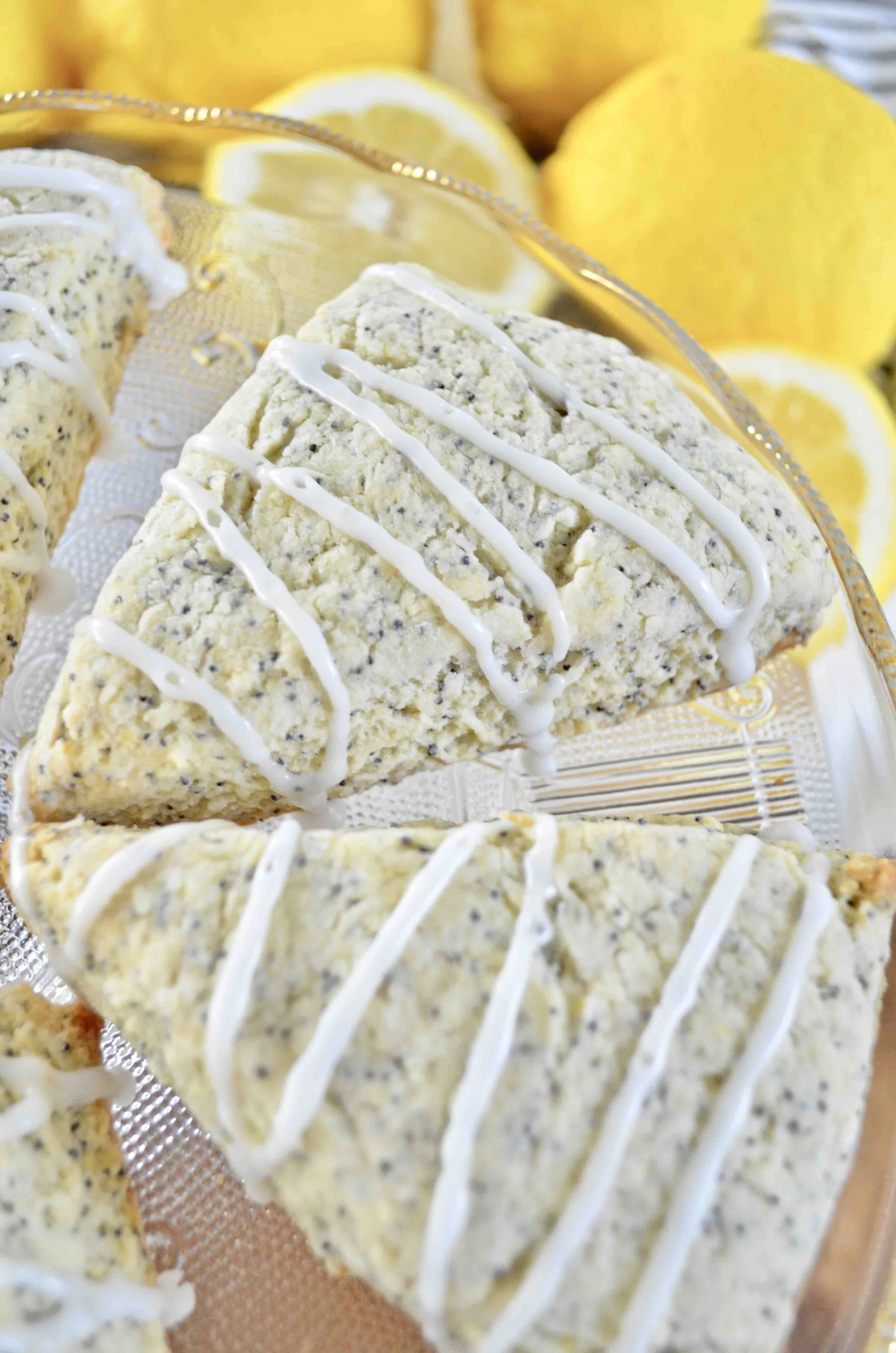 Lemon Poppy Seed Scones With Lemony Glaze — From Scratch with Maria