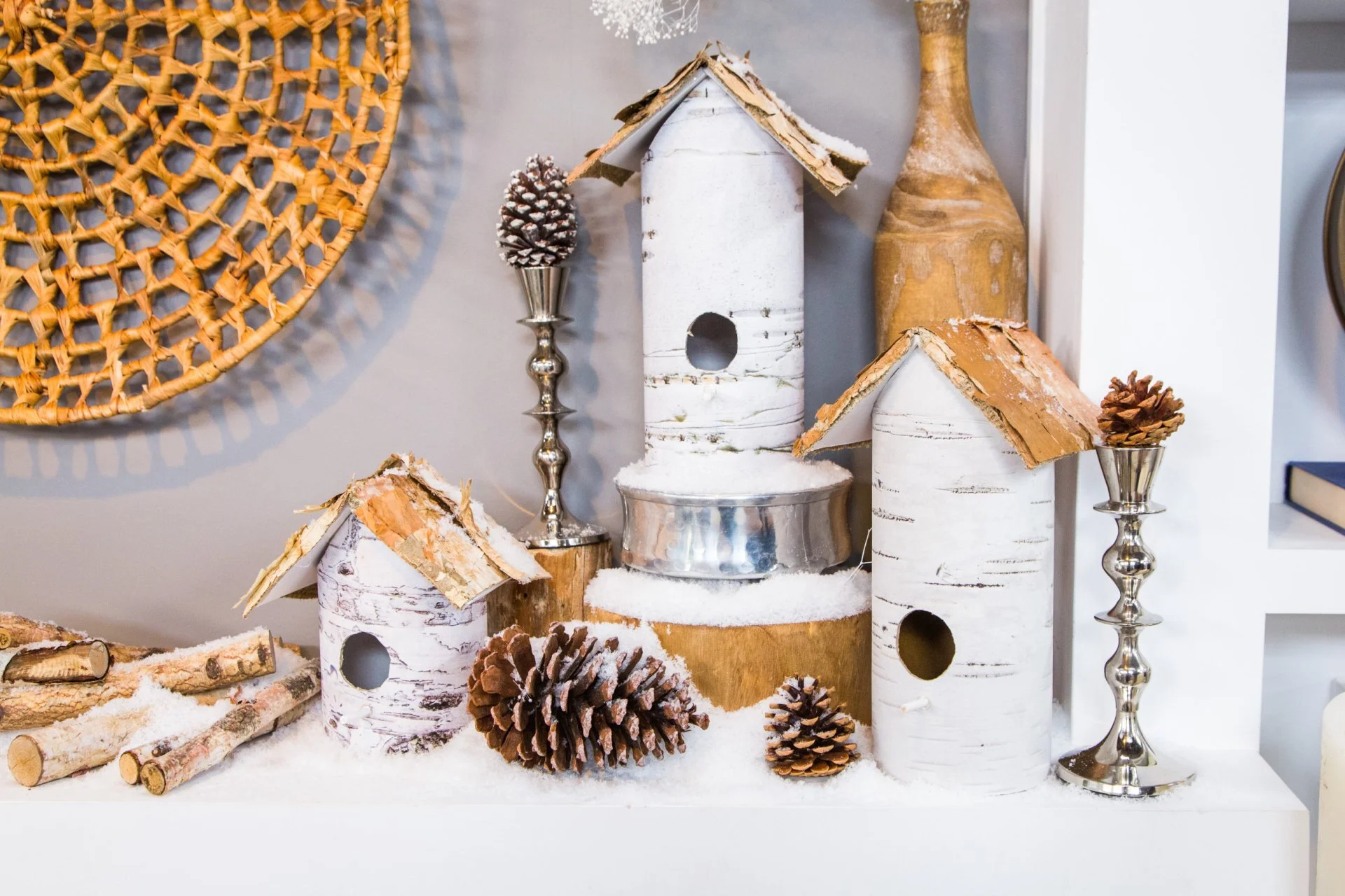 Faux Birch Birdhouse 