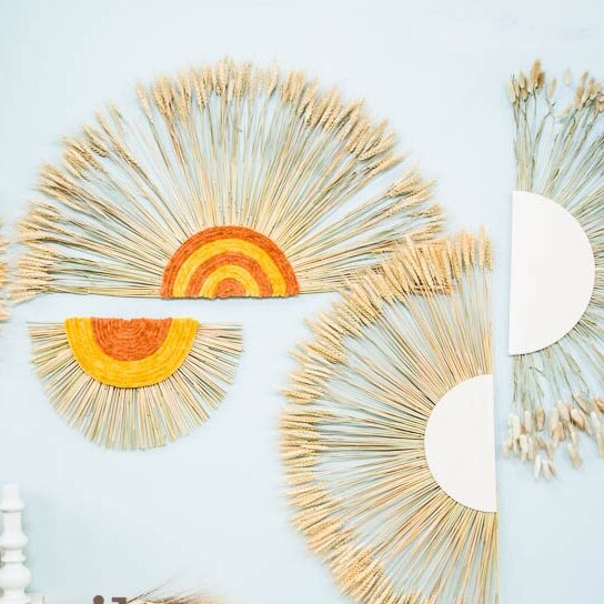 DIY Wheat Wall Art 