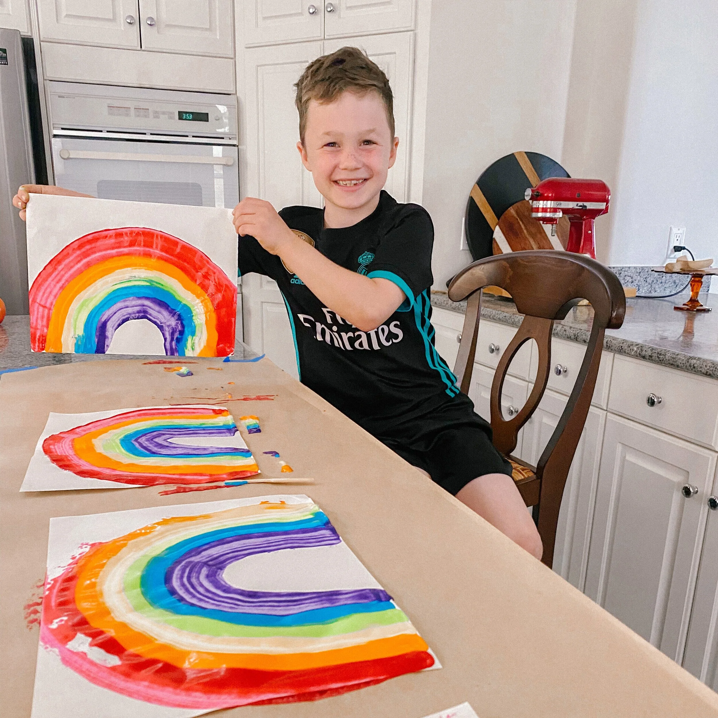 DIY Rainbow Art For Kids 