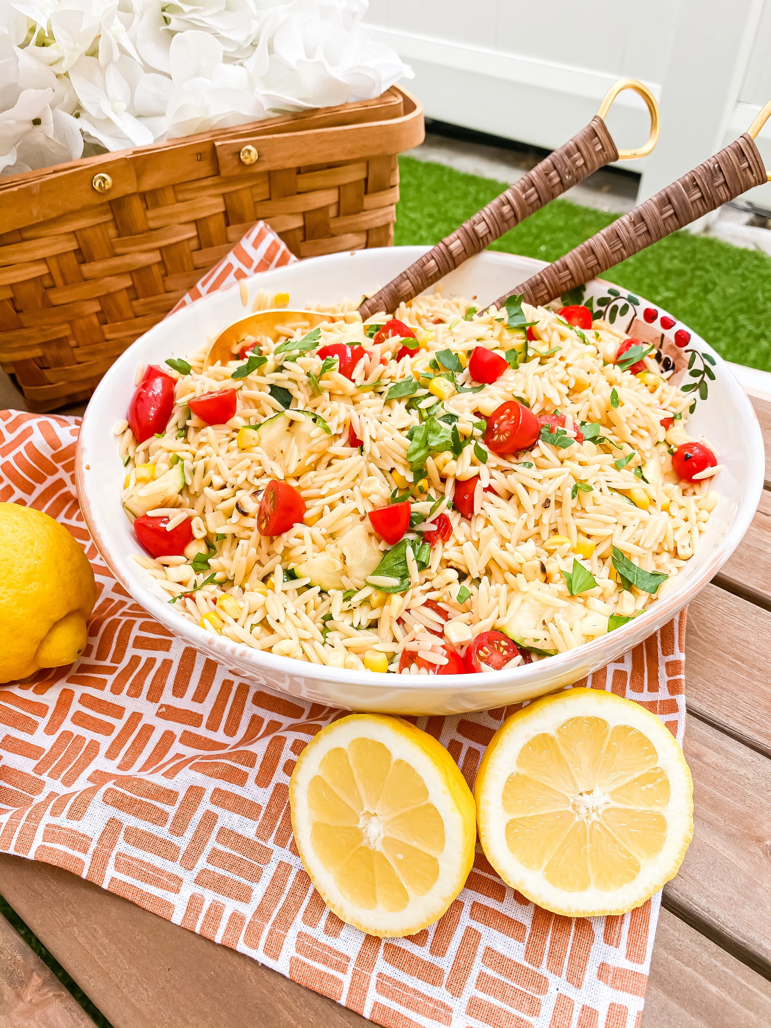 Grilled Summer Vegetable and Orzo Pasta
