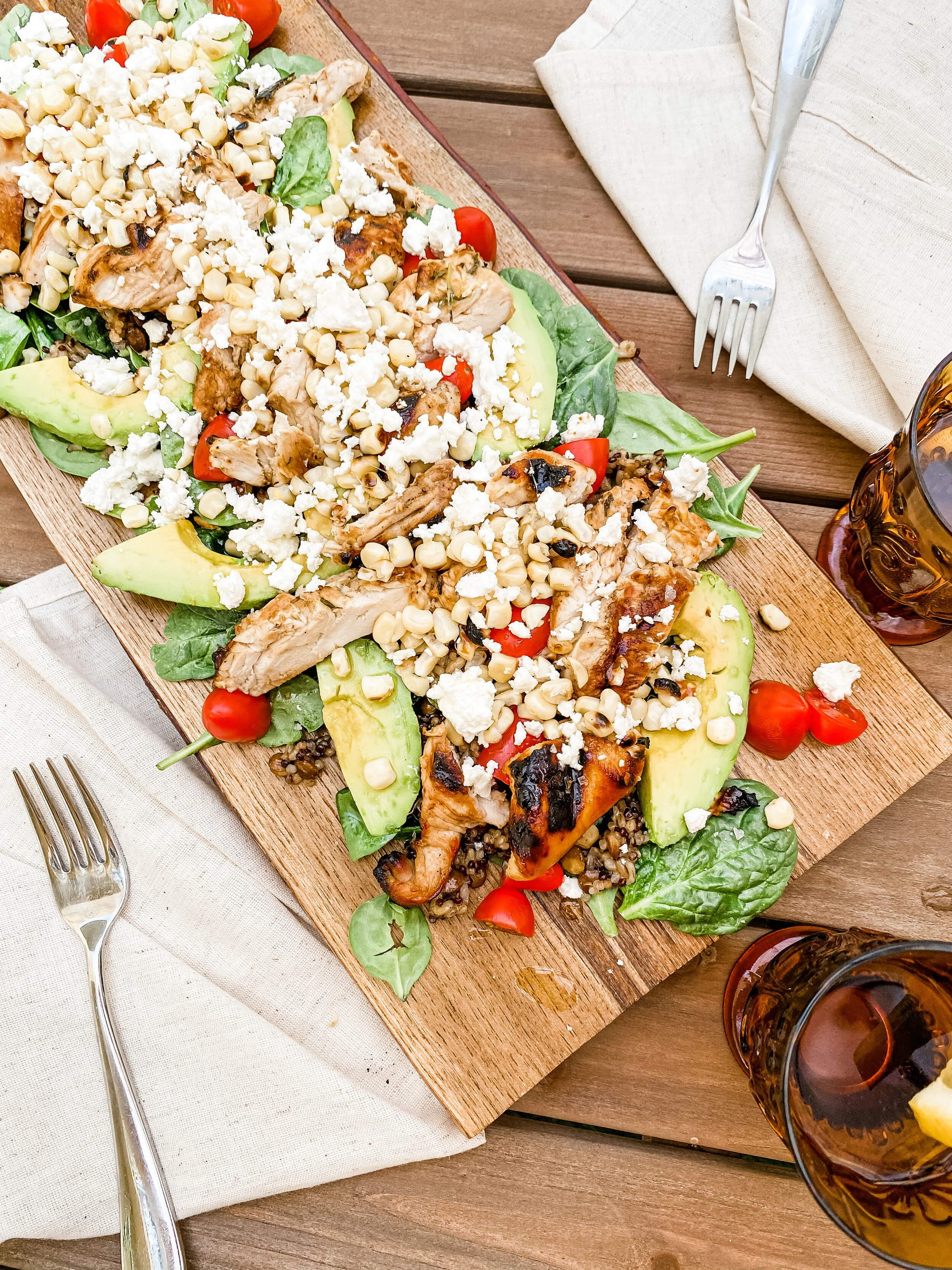 Grilled Honey Mustard Chicken and Summer Vegetable Salad&nbsp;