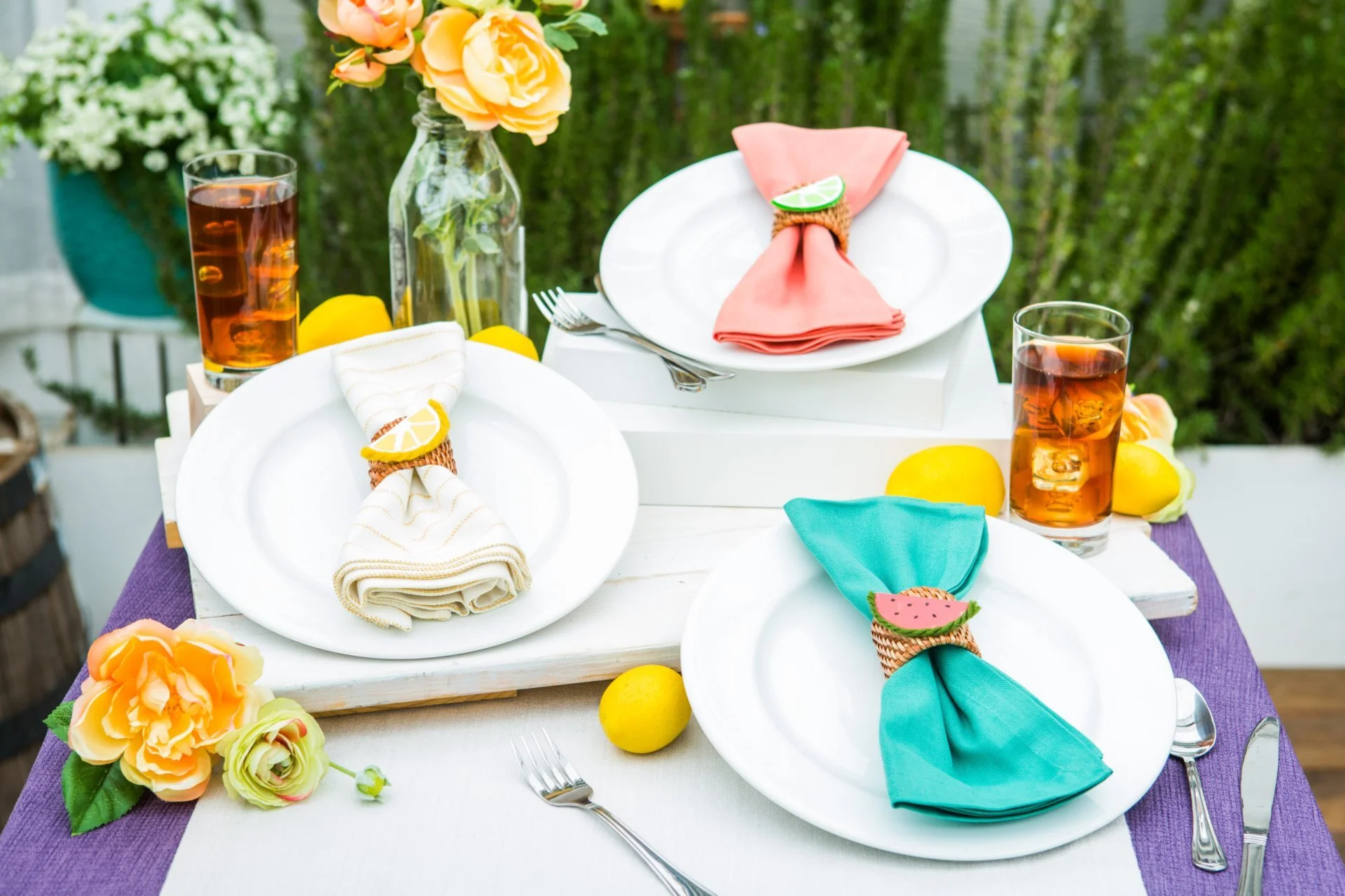 DIY Fruit Slice Napkin Rings 