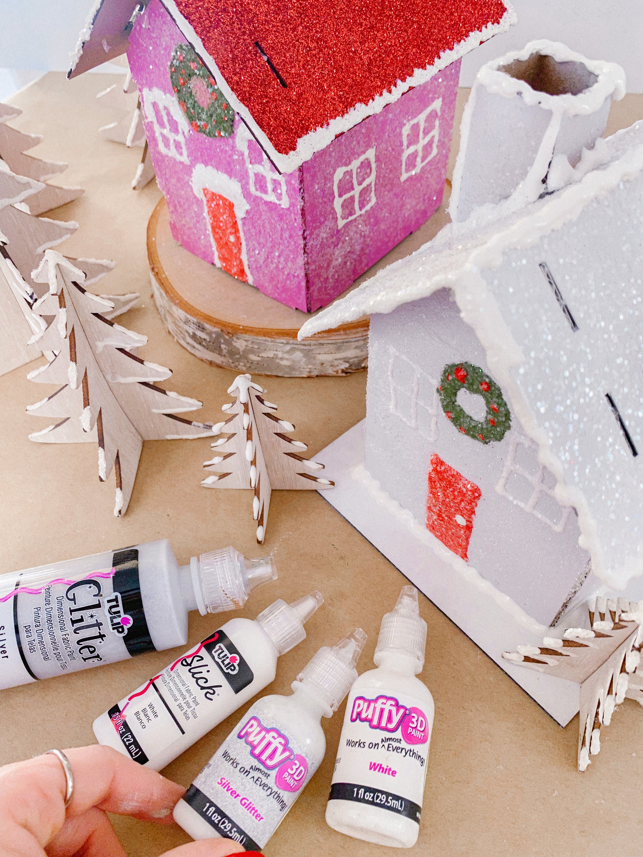 DIY Gingerbread and Putz House Craft 