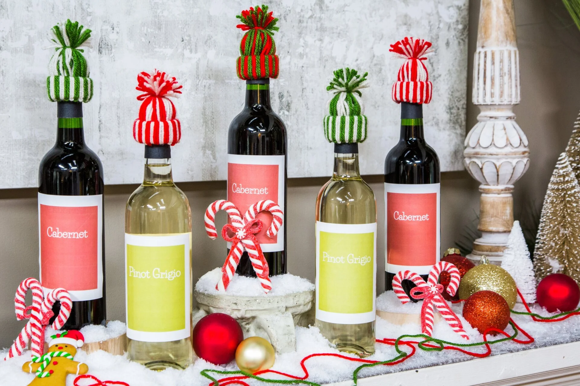 DIY Beanie Bottle Topper 